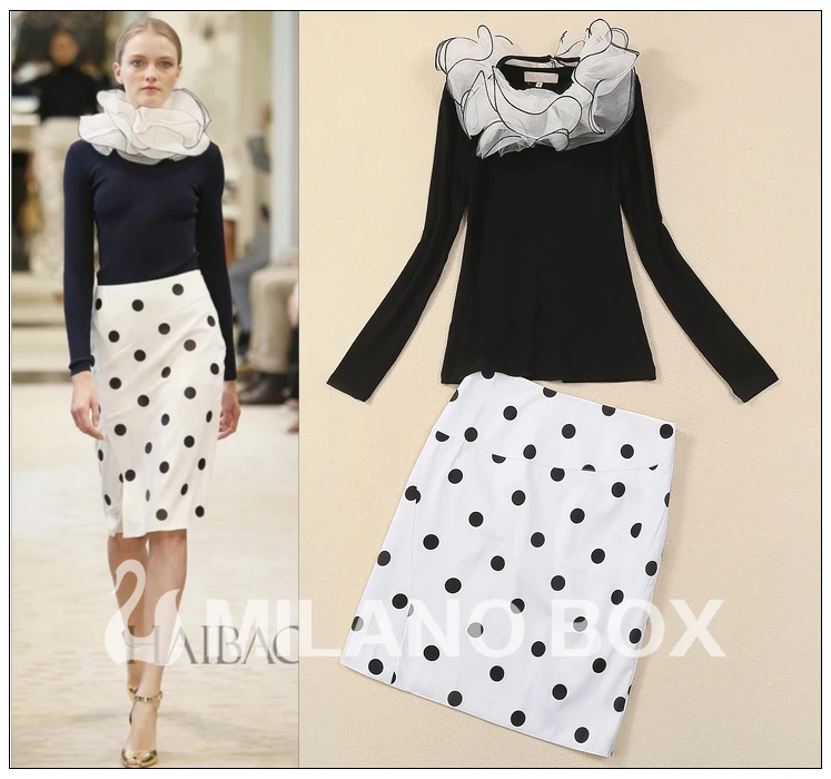 2015 autumn runway skirt suit high quality M092202 | Женская одежда