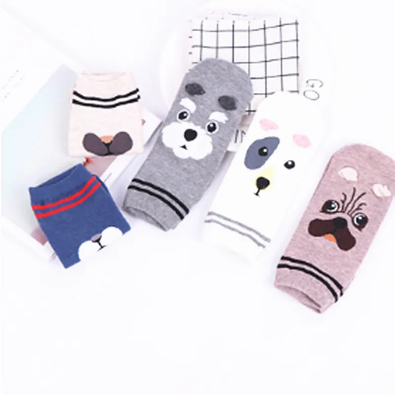 Fation женские хлопковые носки с милыми животными собаки meias Kawaii Calcetines летние