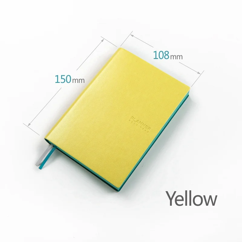 yellow A6 записная книжка Журнал Дневник Книга Планировщик ежедневник блокнот Личный Дневник Журнал intime планировщик поставки блокнот канцелярские принадлежности - Цвет: yellow