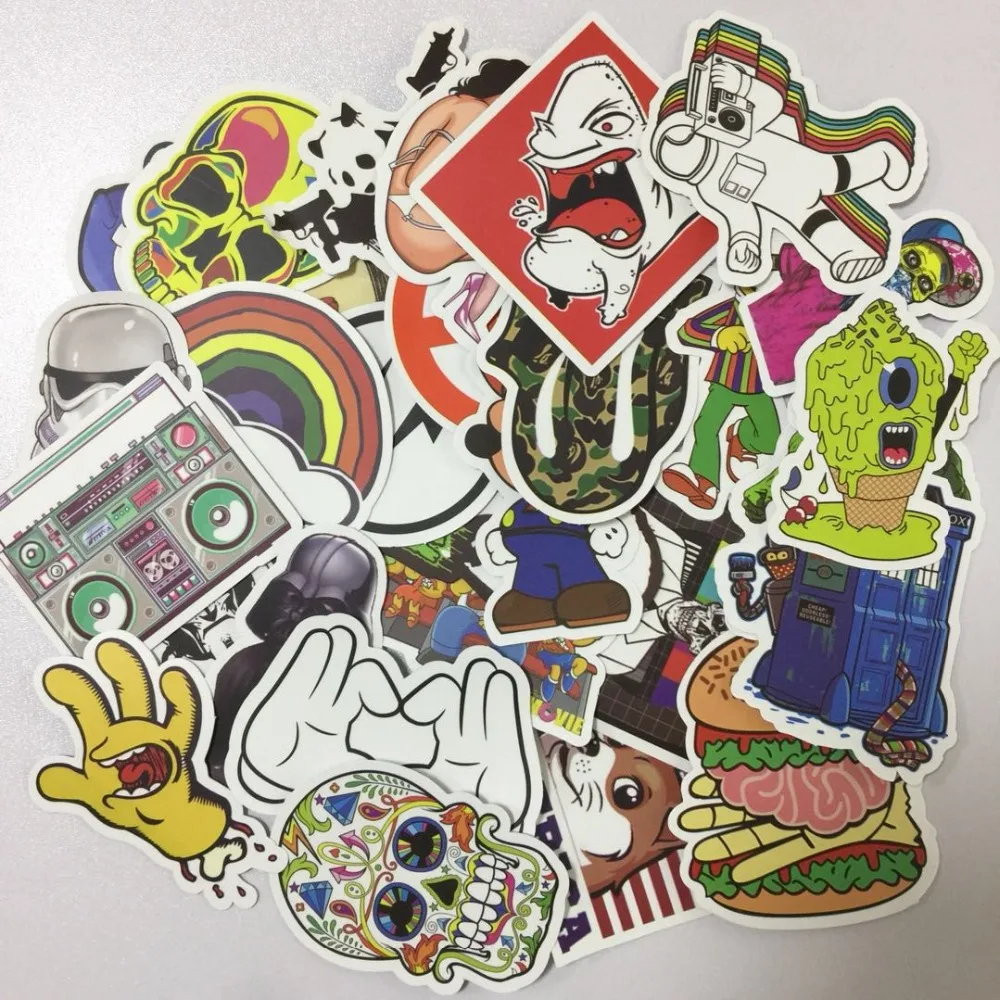 50PCS Waterproof anime Cartoon Stickers For Laptop Bike Motorcycle Skateboard Luggage Funny DIY Classic Toy Sticker Kid gift | Игрушки и