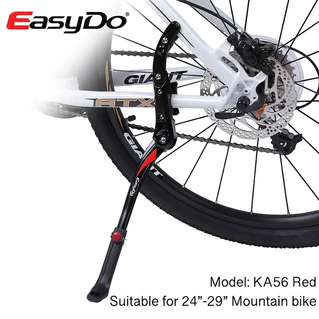 EasyDo 2"-29" MTB велосипедная подножка, парковочные стойки для горного велосипеда, Подножка для шоссейного велосипеда, боковая подставка, регулируемая 34-41 см - Цвет: KA56-Red
