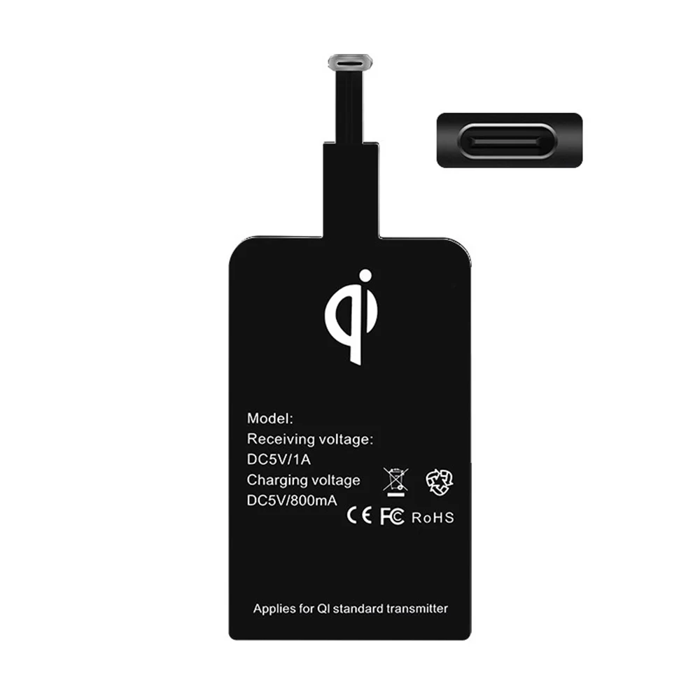 Type-C Qi Wireless Charger Receiver Module Smart Charging Adapter Receptor for iPhone | Мобильные телефоны и аксессуары