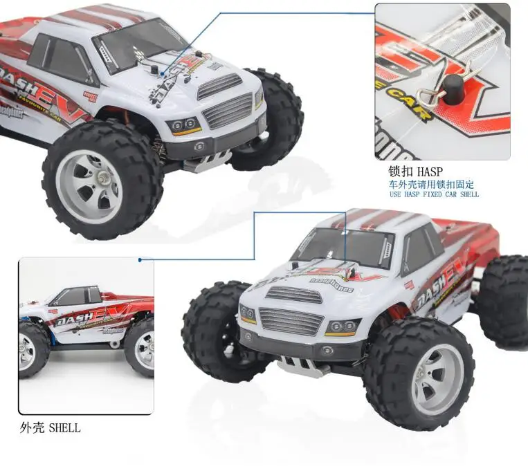 1 комплект Wltoys A979 B 4WD 70 км/ч 1:18 Электрический четырехколесный bigfoot