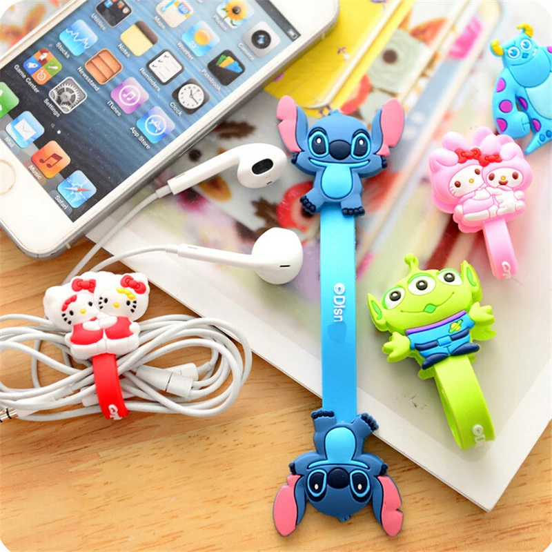 3 шт./лот Прекрасный Стежка Дональд Дак Мультфильм Намотки Кабеля Наушников