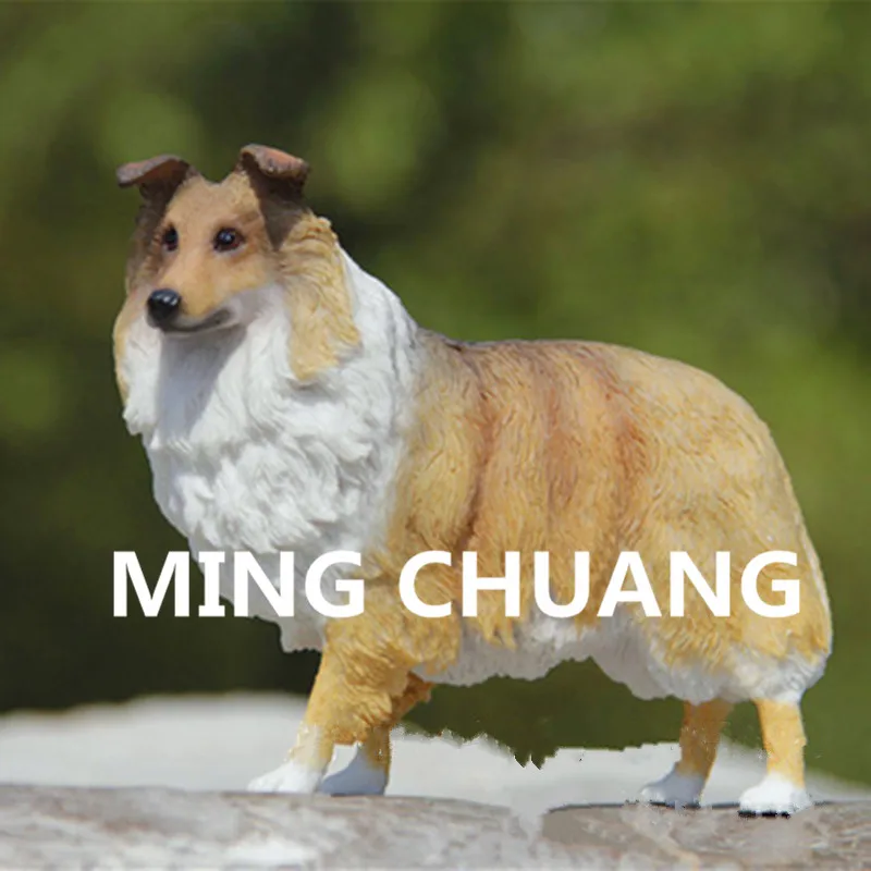 Симпатичная статуя щенка Shetland sheepdog sheltie собаки среднего размера бюст из смолы