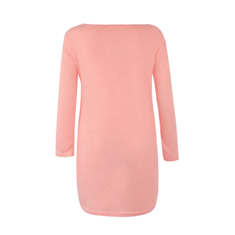 2018 Long Sleeve Sweater Dress O Neck Casual Side Zipper Irregular Hem Winter Clothes Women Loose Pullover Kardigany Damskie Wy* | Женская