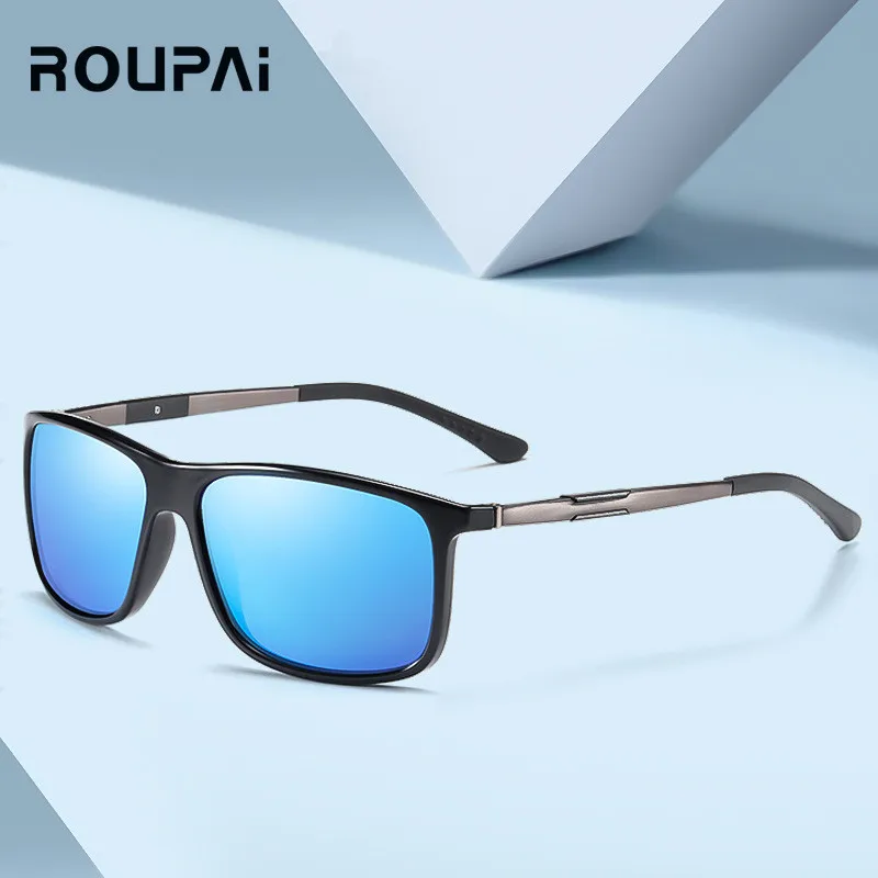 ROUPAI sunglasses men Vintage Polarized retro uv400 driving summer shades sun glasses brand designer gafas de sol hombre oculos |