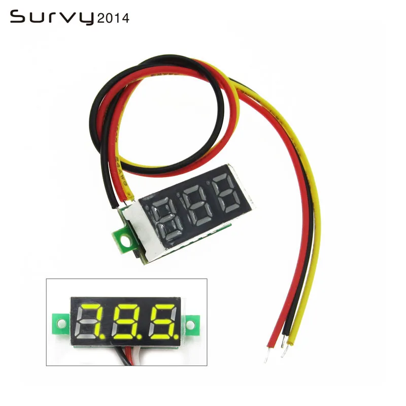0 28 DC 0-100V Цифровой Красный светодиодный вольтметр Индикатор напряжения для