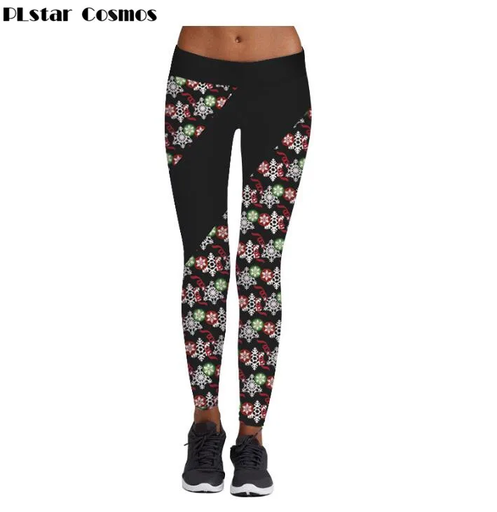 

PLstar Cosmos New Autumn Leggings Women Sporting Christmas 3D Printed Legging High Waist Trousers Pants Leggins