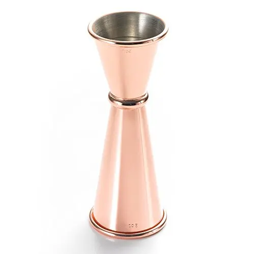 Copper 1oz 2oz 1 шт японский стиль Jigger из нержавеющей стали двойной шейкер для коктейля 1 oz/2 oz - Цвет: Copper 1oz 2oz