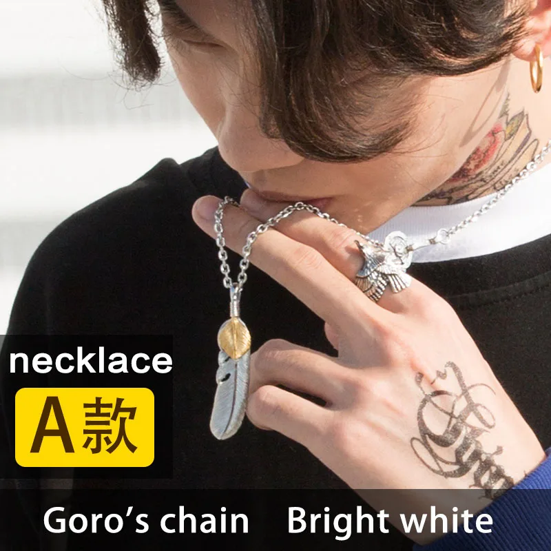A style with chain Сталь солдат Новое поступление Панк перо синий человек ожерелье из нержавеющей стали ювелирные изделия - Окраска металла: A style with chain