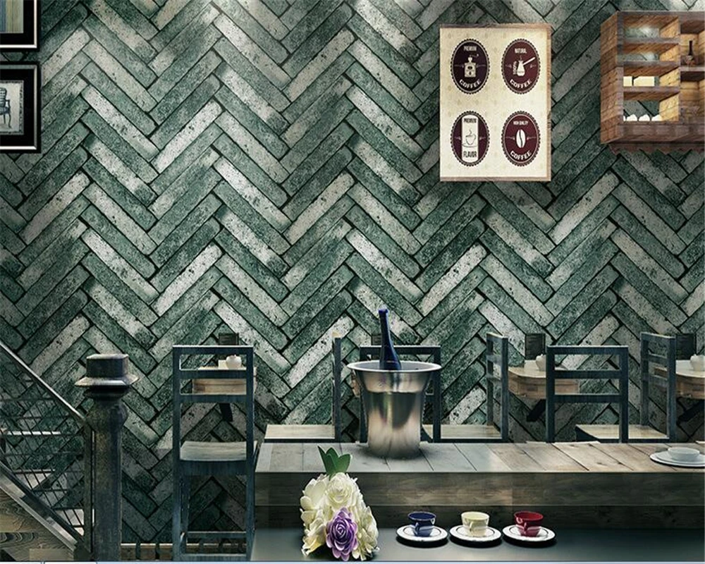 

beibehang wallpaper Retro 3d brick wallpaper brick wallpaper restaurant clothing store barber shop bar wallpaper for kids room