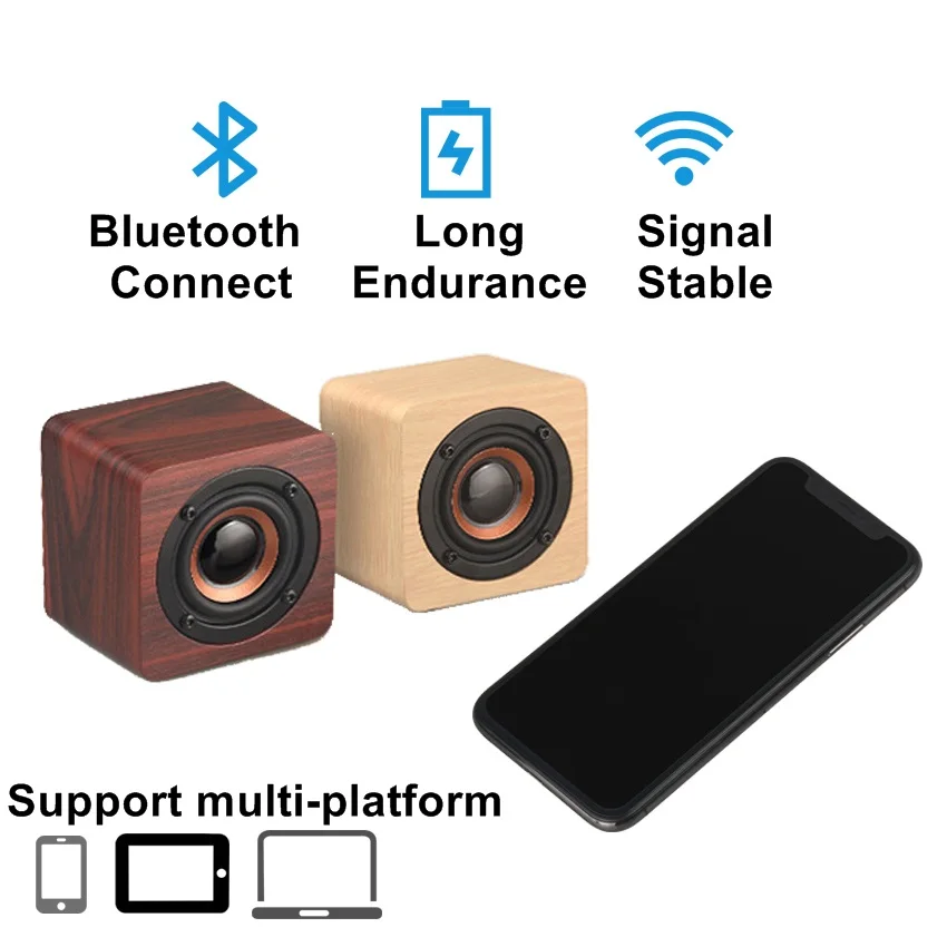 Деревянная Bluetooth Колонка Funelego портативный басовый динамик Беспроводная Hi Fi