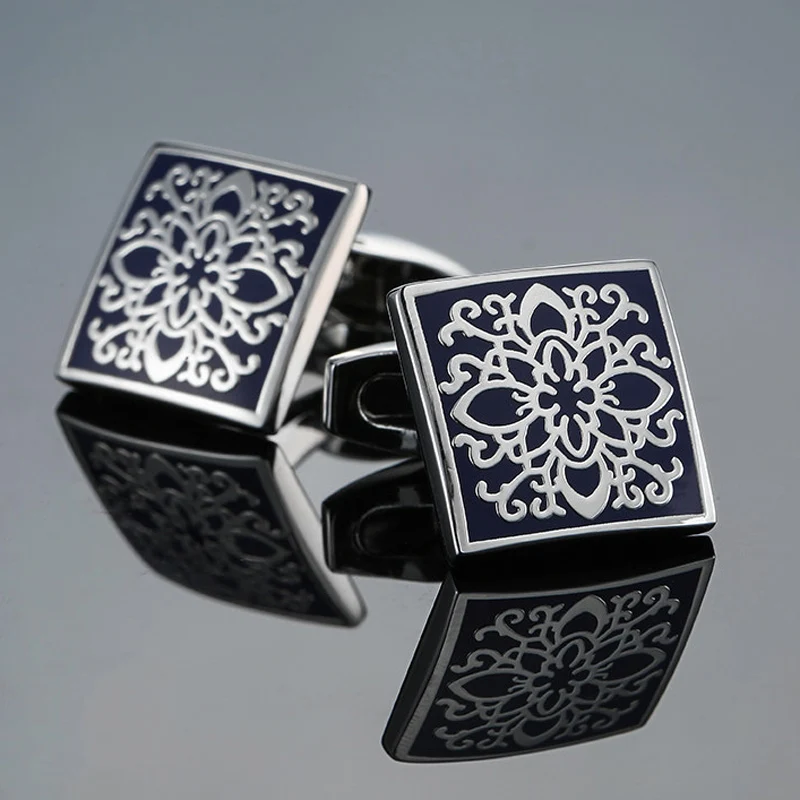 

XK jewelry shirt Fashion cufflink for men Brand Cuff link Wholesale Button blue High Quality Luxury Wedding Male Free Shipping