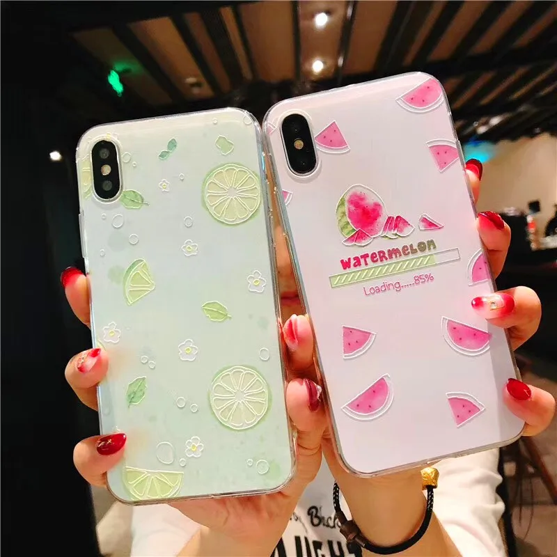 3D Summer Fruit Lemon Phone Case for iPhone 7 Matte Soft TPU Cover Fundas X 8 6 6s Plus Coque Newest |