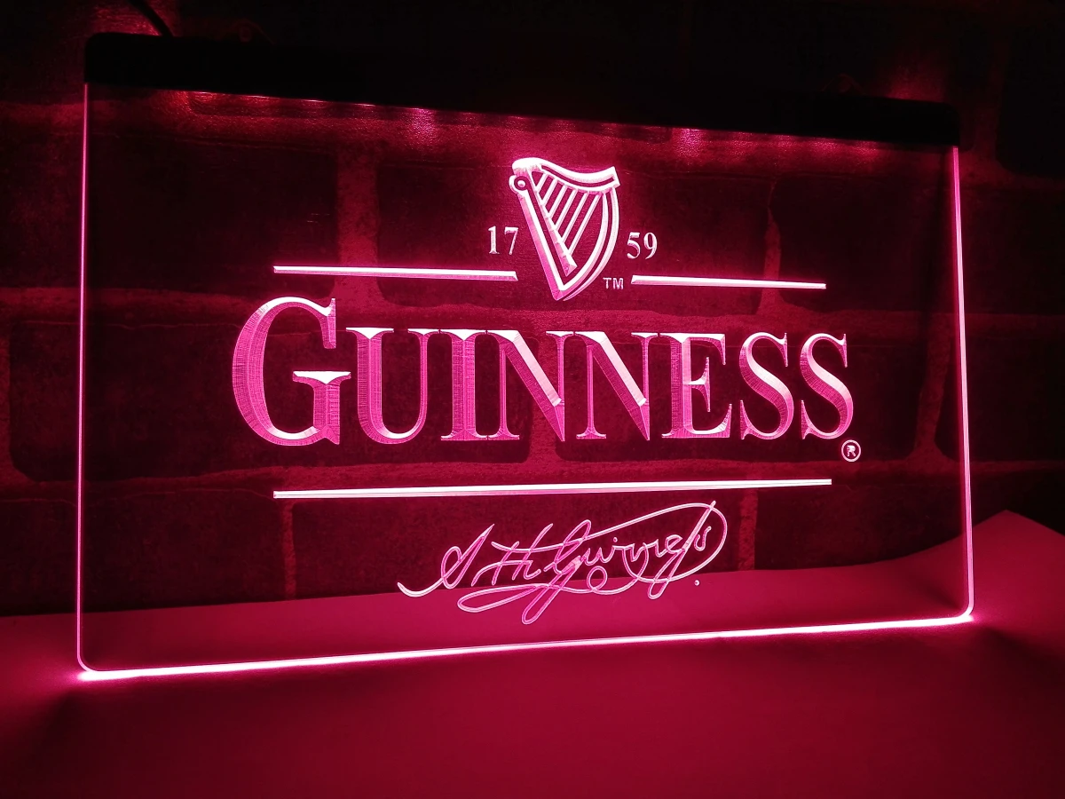 LE057- Guinness Alec Arth пивной бар светильник Sign home decor crafts | Дом и сад