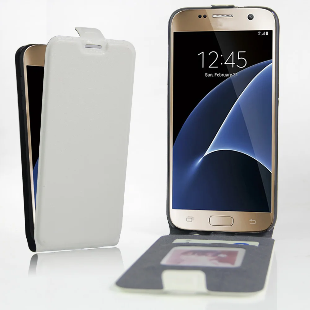 Мобильный Телефонные Чехлы для Galaxy S7 случае раскладушка флип PU покрытие края