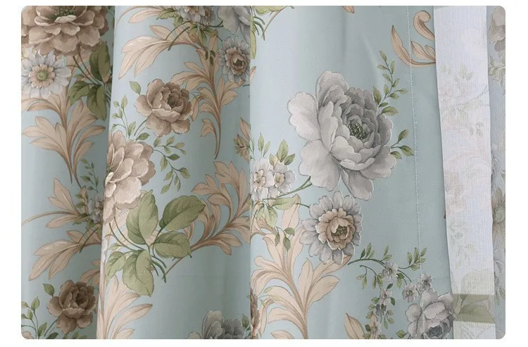 Color No 5 Curtain Деревенские оконные шторы для гостиной/светонепроницаемые шторы для спальни обработка окна/портьеры домашний декор тюльпан/листья/цветочный узор - Цвет: Color No 5 Curtain