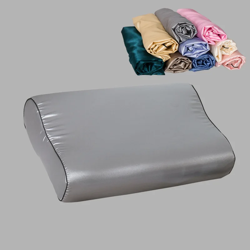 Gray silver 2шт 40*60 см 30*50 см европейский и американский тип с застежкой-молнией наволочка Прямоугольная подушка чехол шелковая подушка чехол - Цвет: Gray silver
