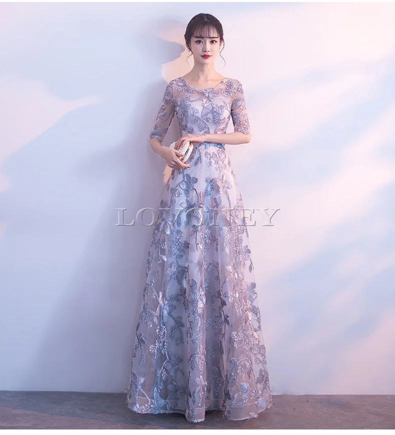 DEERVEADO Robe De Soiree элегантное вечернее платье с коротким рукавом длинное торжественное платье вечернее платье сексуальное с открытой спиной платье для выпускного вечера M253