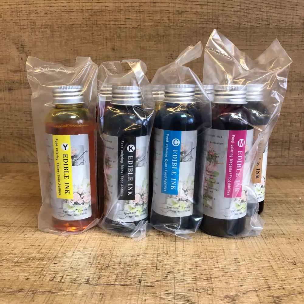 4 литра чернил 1Л/CMYK универсальные съедобные чернила для настольного кофе