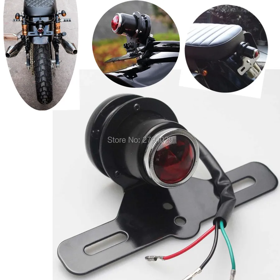 

Галогенный задний стоп-сигнал с лампой для номерного знака подходит для Harley Honda Suzuki Kawasaki Yamaha рубленый поплавок для мотоцикла на заказ