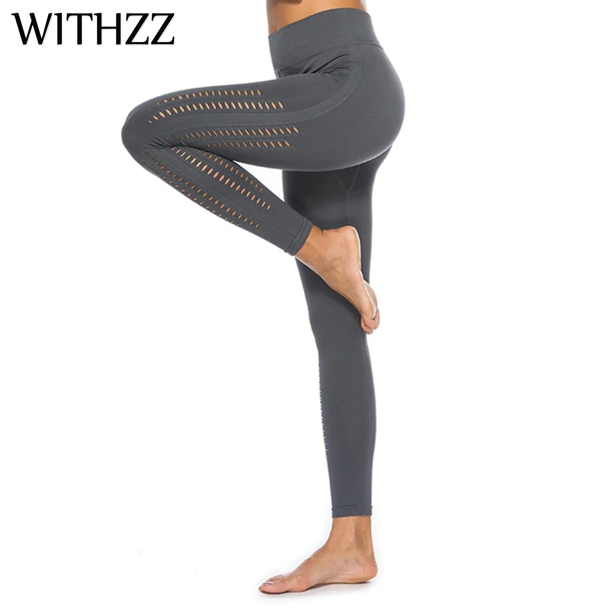 

WITHZZ Seamless Stitching Openwork Leggings New Arrival Women Workout Jeggings Sporting Athleisure Active Wear Sportlegging Pant