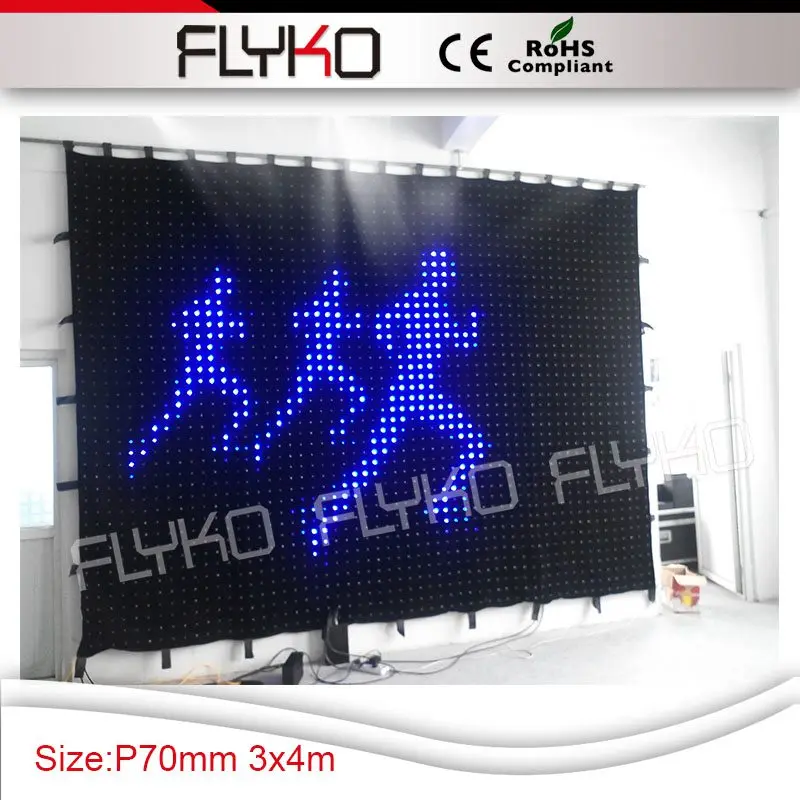 gif flash vision display 10ft x 14ft P7cm led dj lighting tv stage effect video curtain club backdrop | Лампы и освещение