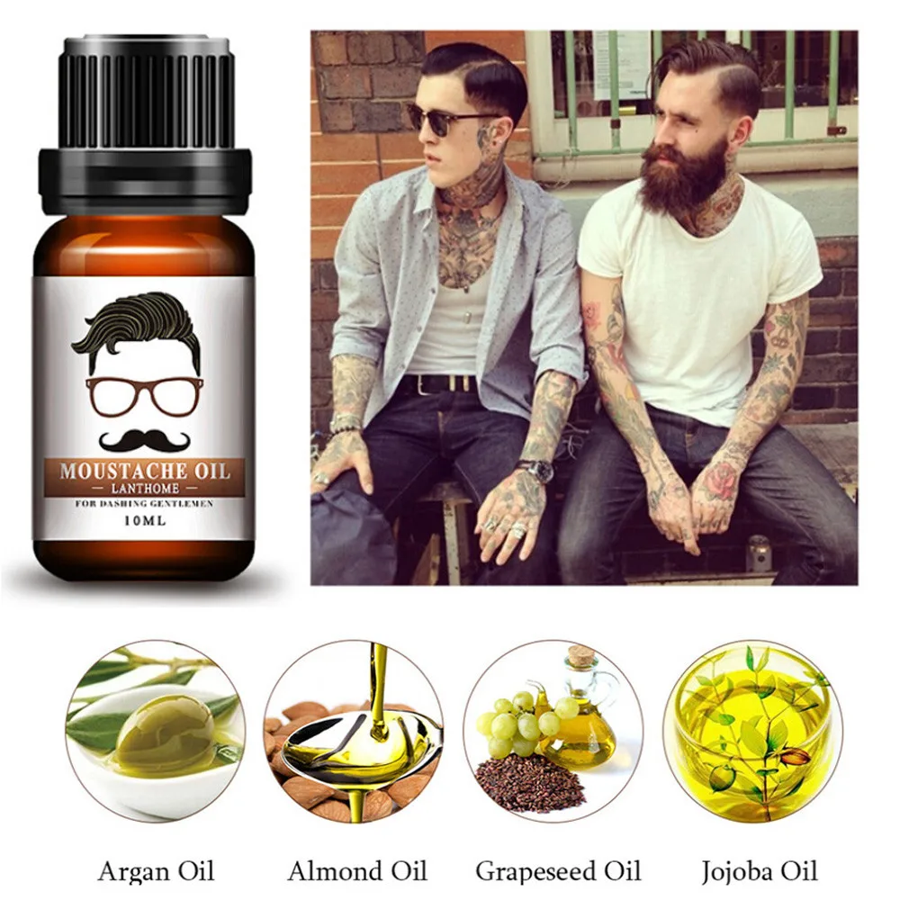 10 мл борода Эфирное масло для усов укладки волос увлажняющий сглаживание нежный