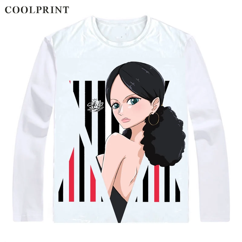 COOLPRINT цельные Футболки с длинным рукавом рубашки Аниме Манга Wan Pisu соломенная