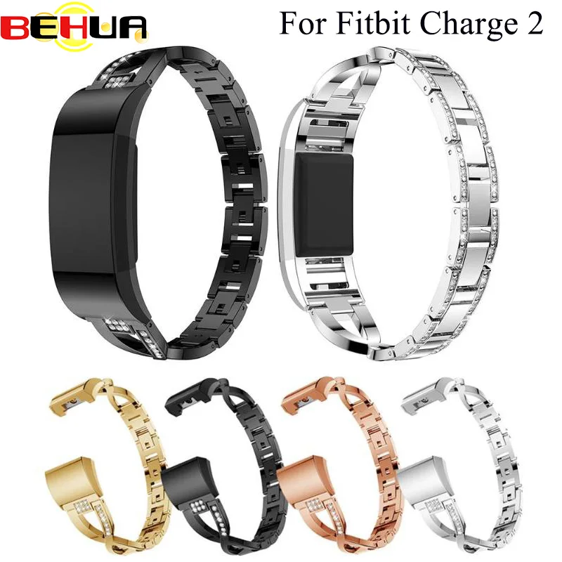 Ремешок для часов Fitbit Charge 2 сменный металлический браслет регулируемые ремешки