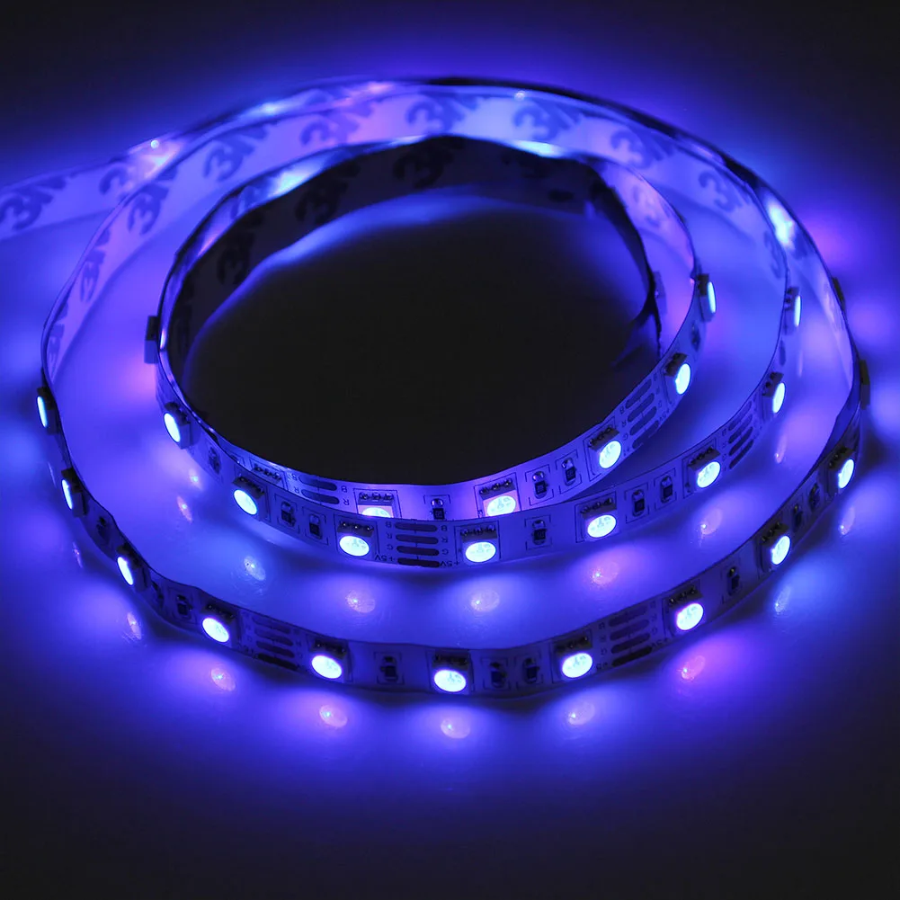 Светодиодная лента 5 в пост. Тока RGB USB кабель 5050SMD Рождественский гибкий ТВ фон 3