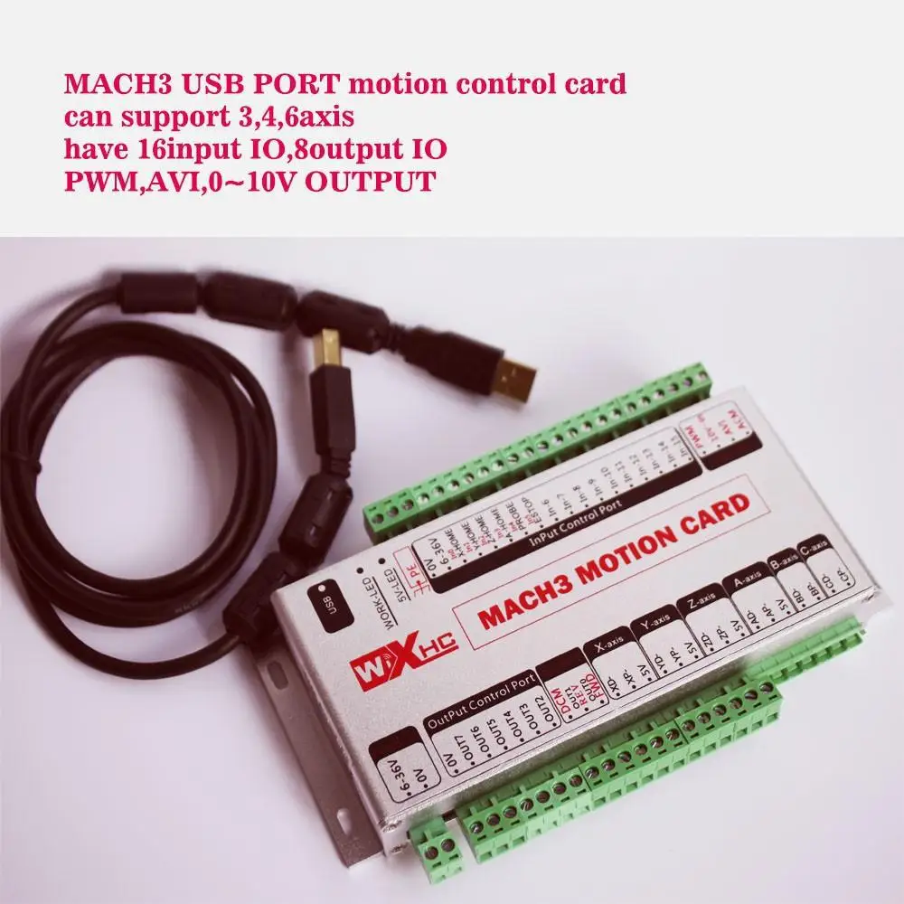 XHC cnc kit 4 axis mach3 usb контроллер motion card|motion control cardusb card |