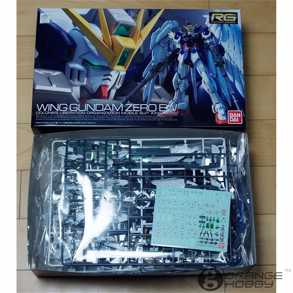 OHS Bandai RG 17 1/144 комплект моделей для мобильных костюмов с крыльями Gundam Zero EW | Игрушки