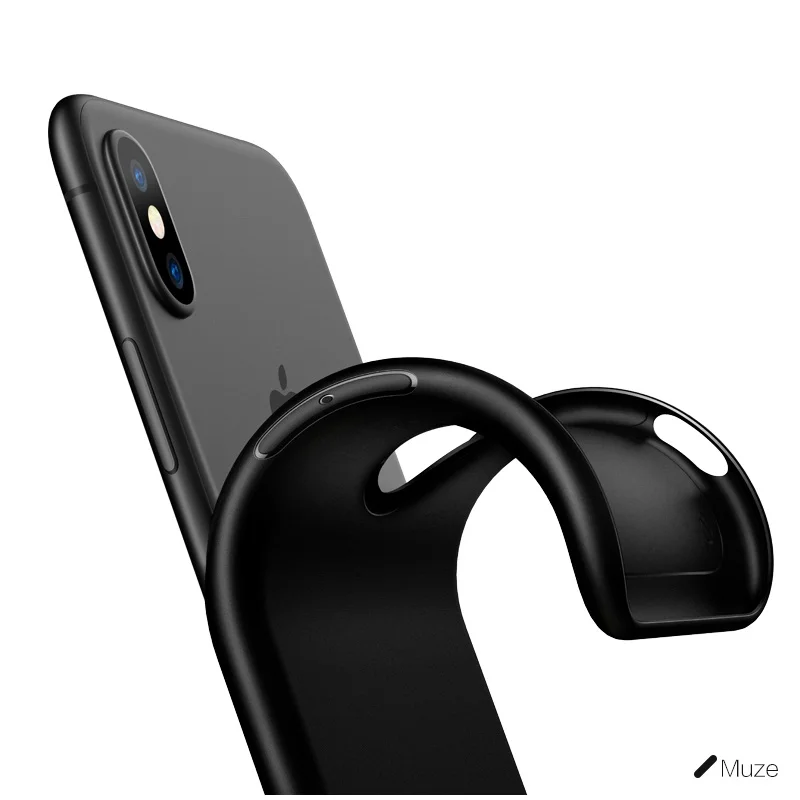 USAMS For iPhone X Case Muze Series TPU Protection Phone for (Ten) 5.8 inch - Black |