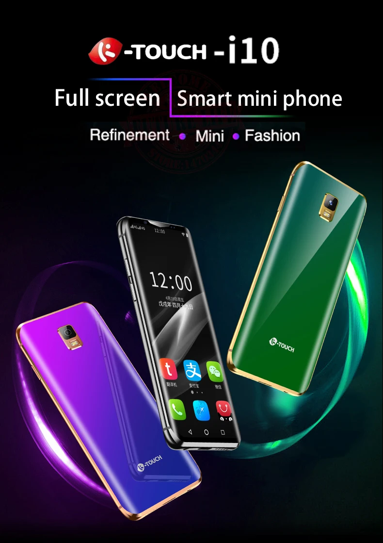 Anica K-TOUCH I9 3g+ 32G самый маленький мини двойной 4G Ультра тонкий 3,5 экран лицо ID две sim-карты двойной режим ожидания Android 8,1