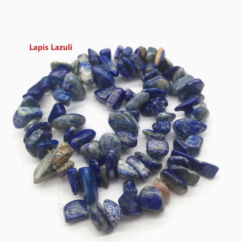 Lapis Lazuli 8-12 мм чипы из натурального камня бусины драгоценный камень Гравий для изготовление украшений 16,5 дюймов на прядь HK041 - Цвет: Lapis Lazuli