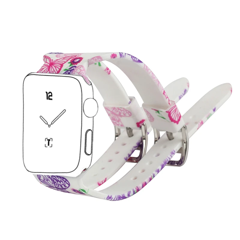 Bemorcabo для Apple Watch Band мягкий силиконовый спортивный стиль мужчин и женщин ремешок