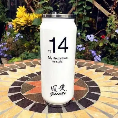 Creative Stainless Steel Thermos Cup Mini Bottle Vacuum Flask Straw Coffee Thermal Thermoses Cans Cups | Дом и сад