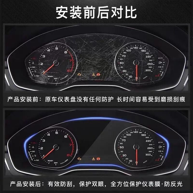 CAR sticker tpu For Audi Q5 Q3 A3 A4L A6L Q7 A5 Car Dashboard Instrument Panel TPU Protective Film Anti-Scratch Accessories | Автомобили и