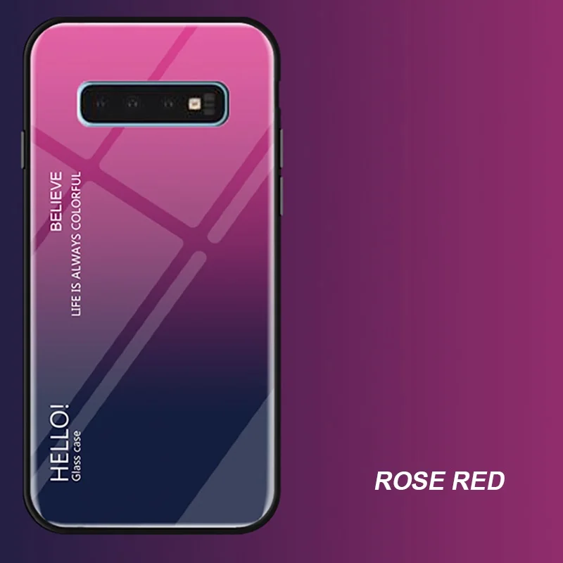 rose red Чехол из закаленного стекла с градиентом для Nokia X 6 7 3,1 plus 7,1 8sirocco Shell Aurora, цветная стеклянная задняя крышка для телефона, чехлы - Цвет: rose red