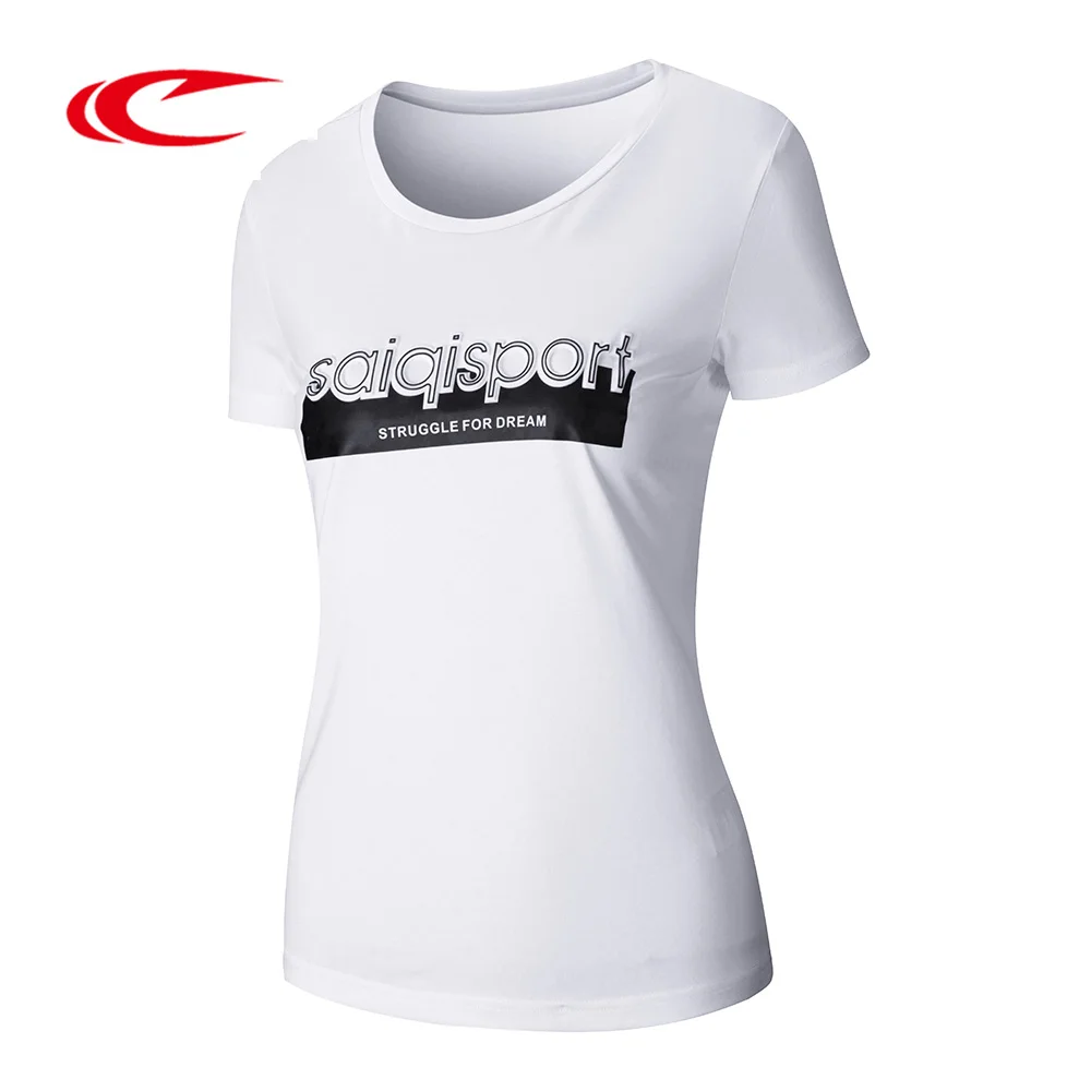 Женская футболка SAIQI удобная для йоги фитнеса бега 118488 с буквенным принтом 2019 |