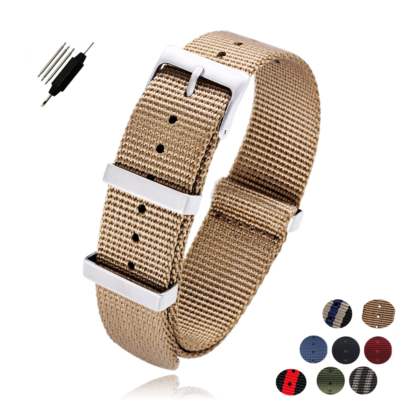 Ремешок из нержавеющей стали для наручных часов спортивный армейский браслет в