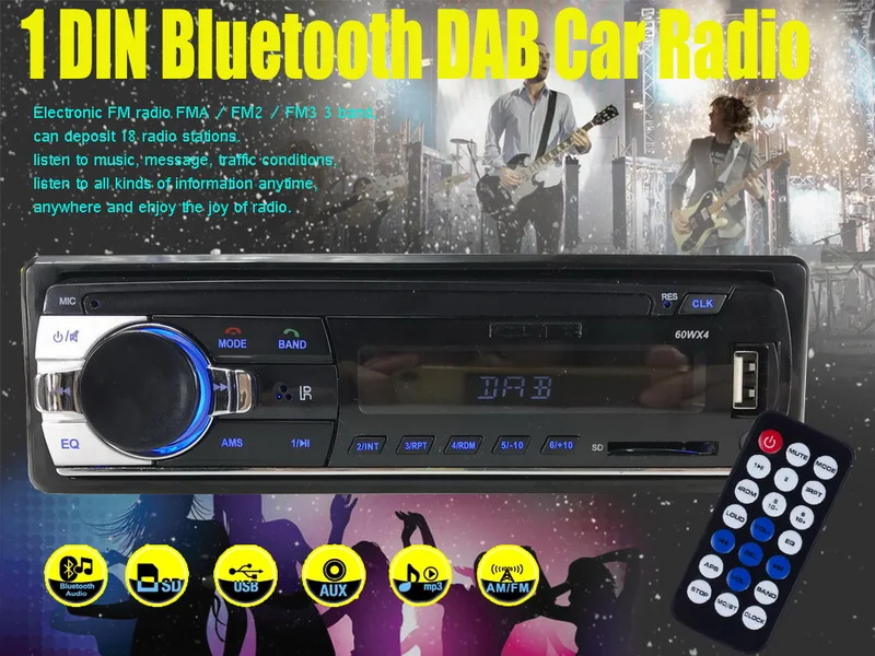 FM AM AUX DAB+ Bluetooth USB SD слот для карты радио кассетный плеер 1 DIN RDS ЖК-дисплей автомобильный аудио mp3-плеер Авторадио автомобильное радио