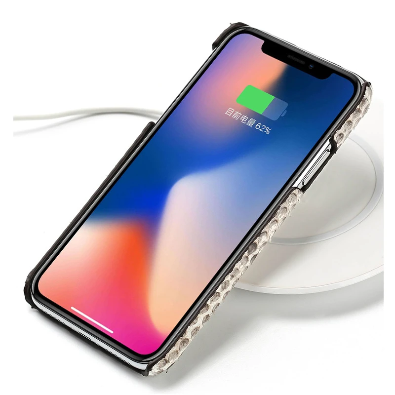 Пояса из натуральной кожи питона половина пакет чехол для iPhone X XS XSmax XR 6 7 8 плюс узор дизайн роскошный защитный чехол