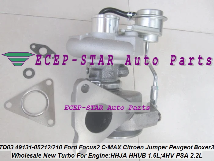 Бесплатная доставка TD03L4 49131 05212 0375K7 Turbo для Ford C MAX Fiesta VI HHJA HHUB 1.6L Peugeot Boxer III 4HV PSA