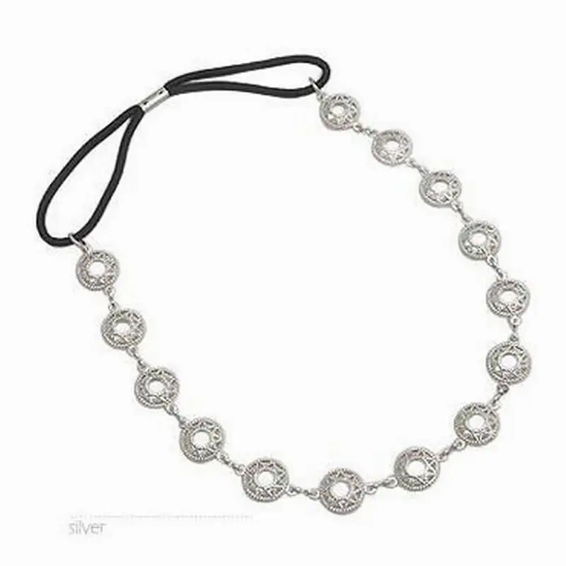 Модные блестящие короткие и универсальные открытые цветочные круглые повязки на