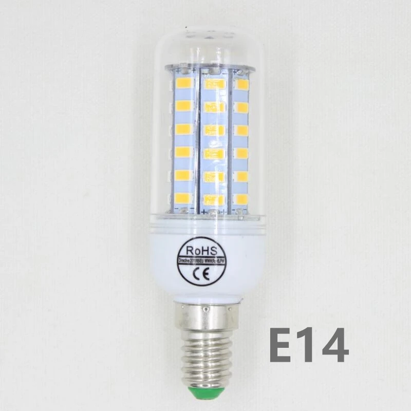 10 шт. Светодиодная лампа E27 E14 5730SMD AC 220 В 24 36 48 56 69 светодиодов светодиодная