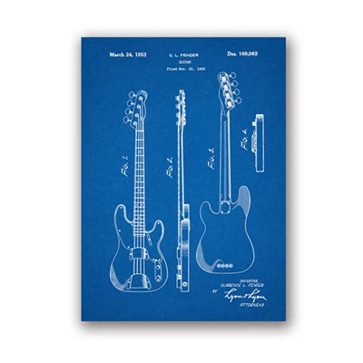 

Винтажные плакаты Fender Precision Bass на холсте