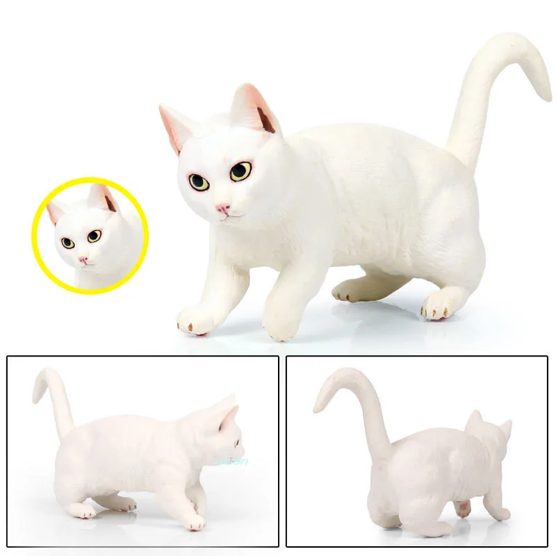 7 &quotмилый статуя кота моделирование белый персидский кот кошка из АБС пластика